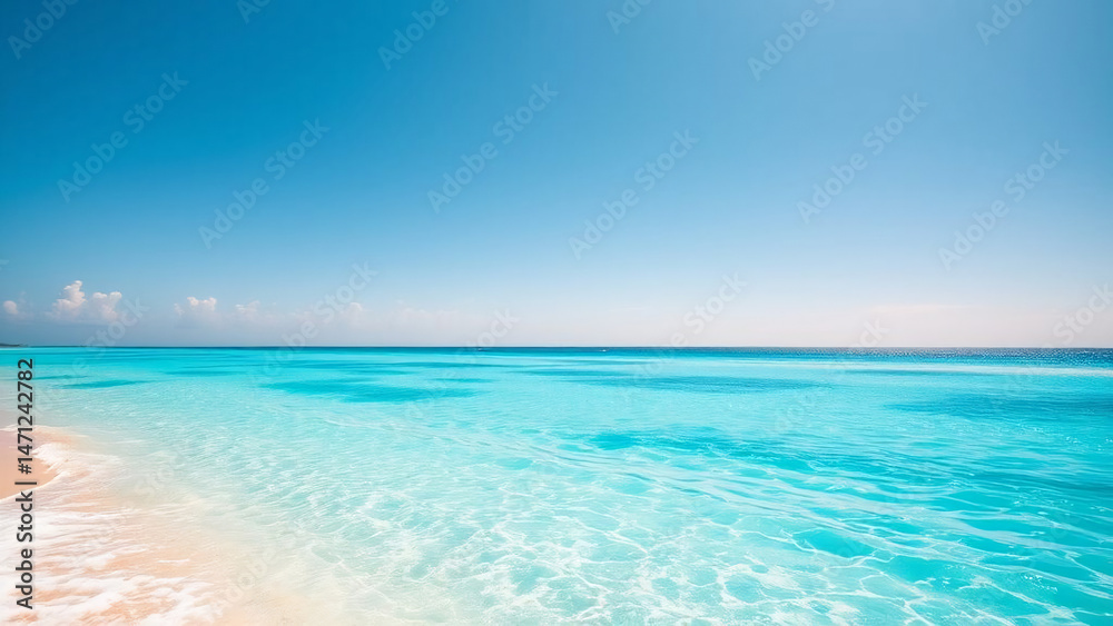 Fototapeta premium tropical beach with clear blue sky