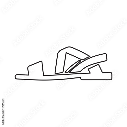 jandal line icon
