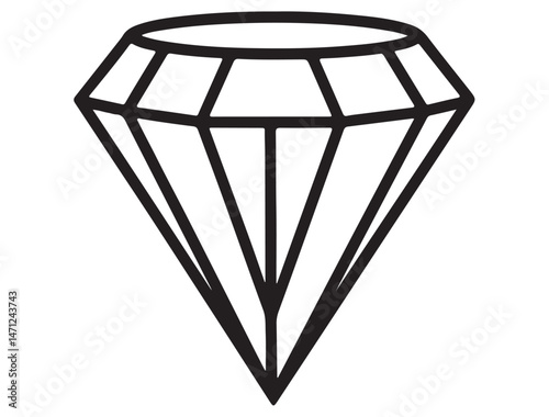 DIAMOND SHAPE SILHOUETTE WHITE BACKGROUND