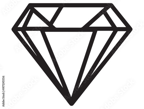 DIAMOND SHAPE SILHOUETTE WHITE BACKGROUND