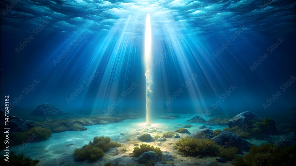 Fototapeta premium Underwater Light Beam