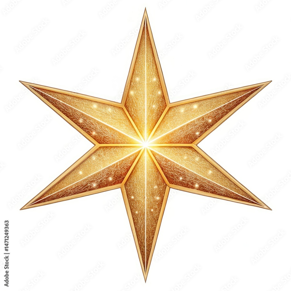 Fototapeta premium golden star on white background