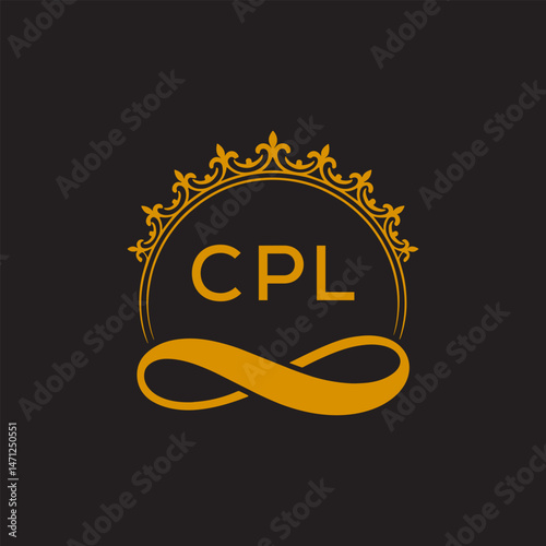 Initial CPL Letter Linked Logo for business and company identity. Modern CPL Letter Logo Vector Template with modern trendy golden logo.
