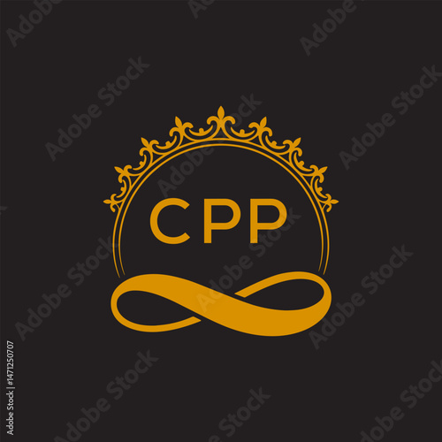 Initial CPP Letter Linked Logo for business and company identity. Modern CPP Letter Logo Vector Template with modern trendy golden logo.
