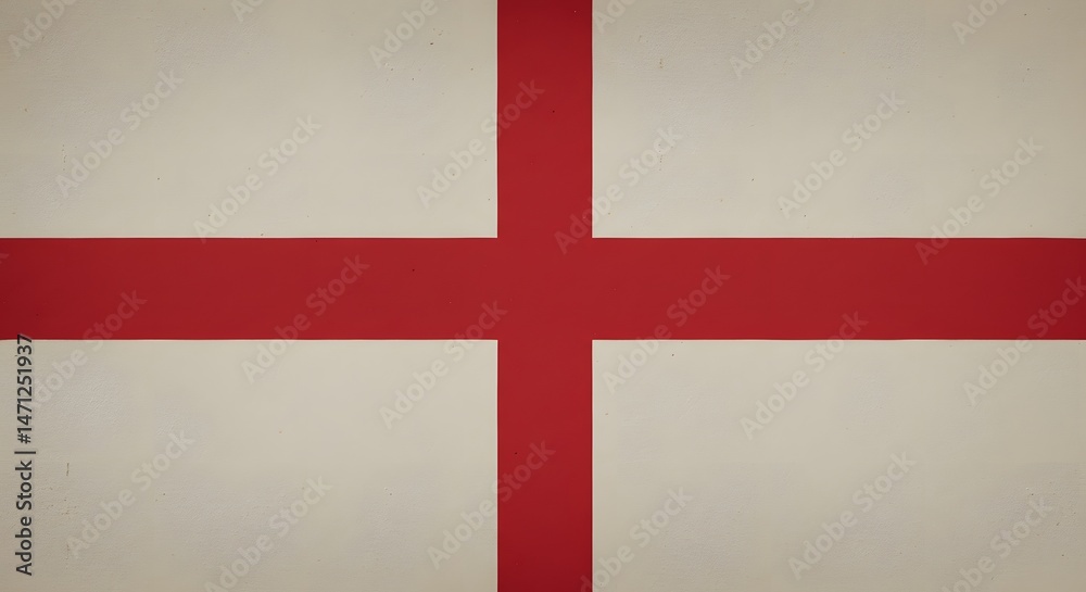 Obraz premium Flag with Red Cross on White Background Symbol