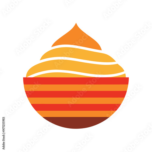 Biryani Layers Striped Abstract Composition  