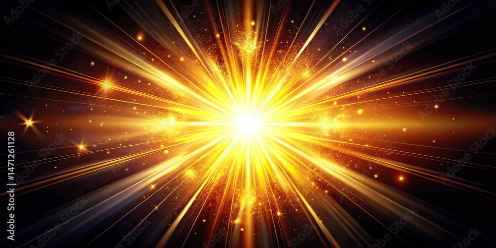 Fototapeta premium Vintage Bright Star Burst Photo, Exploding Light, Sun