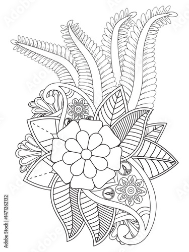 Flower coloring pages for adults