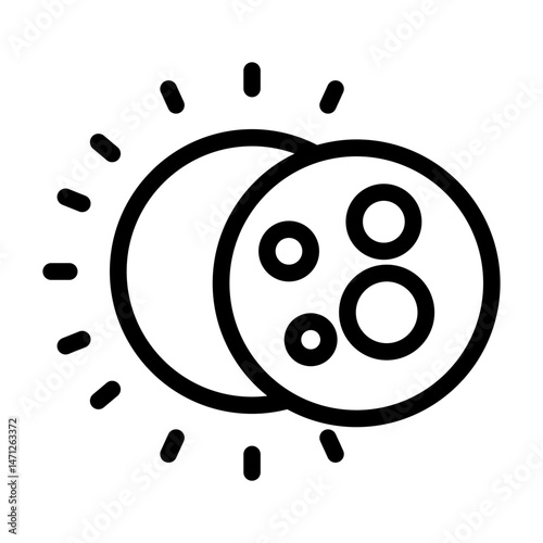 eclipse line icon