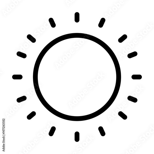 sunny line icon