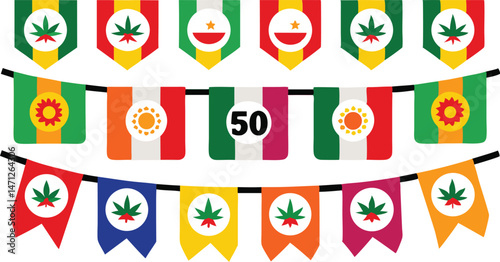 Colorful Mexican Flag Designs for Holiday and Wedding Decor
