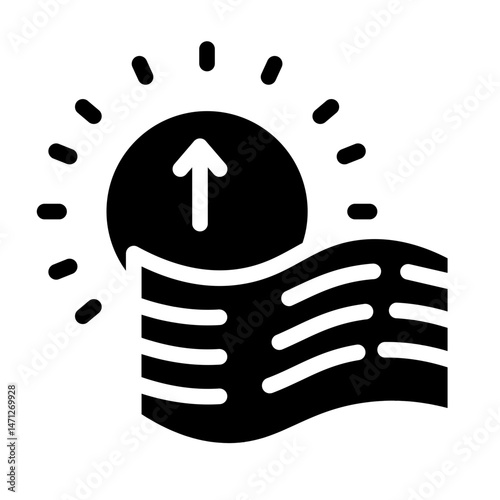 sunrise glyph icon