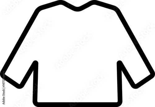 Baby clothes line icon. Bodysuit, coverall, buster suit, newborn nest symbol, isolated on transparent background