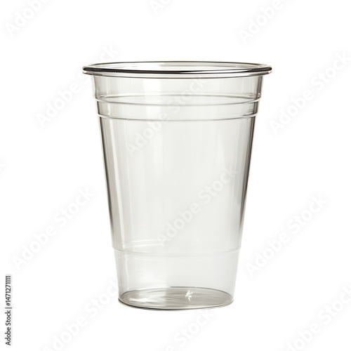  Empty clear plastic cup