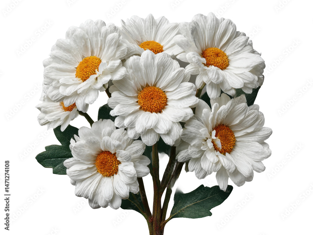 Obraz premium Flower bouquet display nature floral arrangement studio close-up. Isolated on transparent background, png.