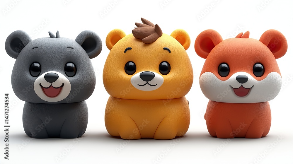 Naklejka premium Animals icon set. Cartoon set of animals vector icons for web design HD 8K eid ul azha wallpaper Photographic Image