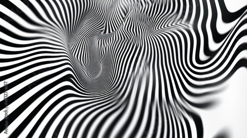 Fototapeta Naklejka Na Ścianę i Meble -  Abstract black and white swirling lines