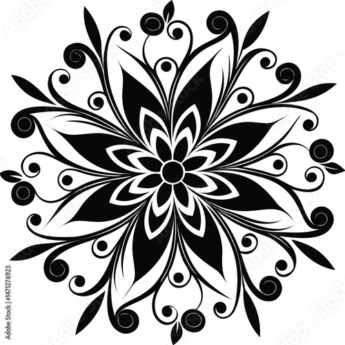 Petaled Mandala Floral Art