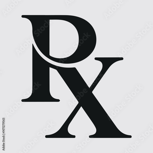 Rx pad template. Medical regular prescription form.