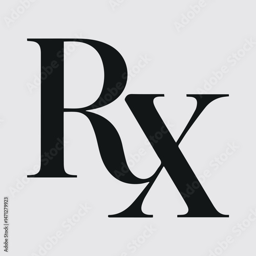Rx pad template. Medical regular prescription form.