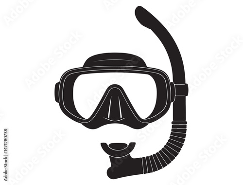 DIVING SILHOUETTE WHITE BACKGROUND