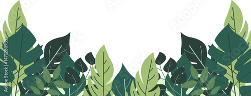 Tropical Leaves Border