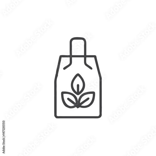 Eco Bag Icon for Sustainable Shopping Applications, Zero Waste Websites, Green Living Blogs, Environmental Education and Eco-Friendly Brand Materials