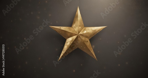 Elegant golden star pattern, seamless Xmas background, luxury, texture