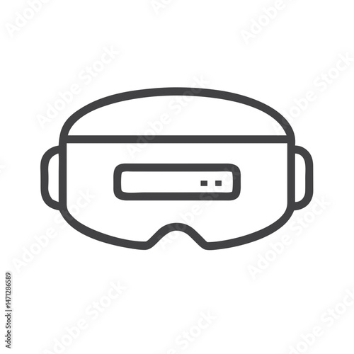 Virtual Reality Headset Icon for Gaming Websites, Technology Innovation Platforms, VR Experience Marketing, Digital Entertainment, and Tech Product Catalogs