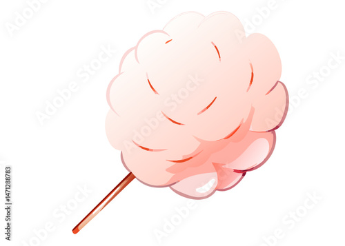 pale pink cotton candy floss on stick