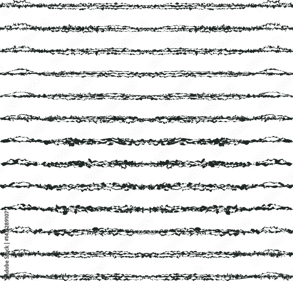 Fototapeta premium Noisy striped texture with horizontal symmetrical lines.