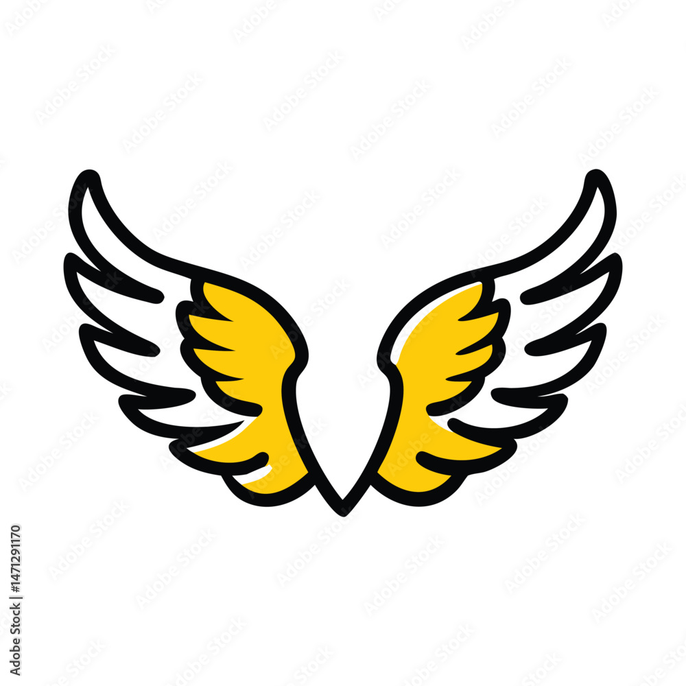 Fototapeta premium Perfect Wings for Fantasy Art, Emblems, and Graphic Design.
