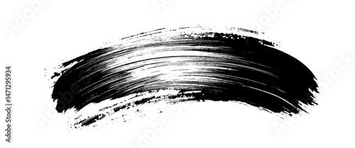 Vector new style black brush stroke with splatters of paint stroke.	