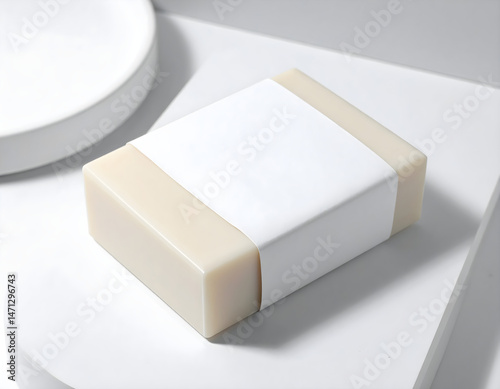mockup of a blank bar soap packaging