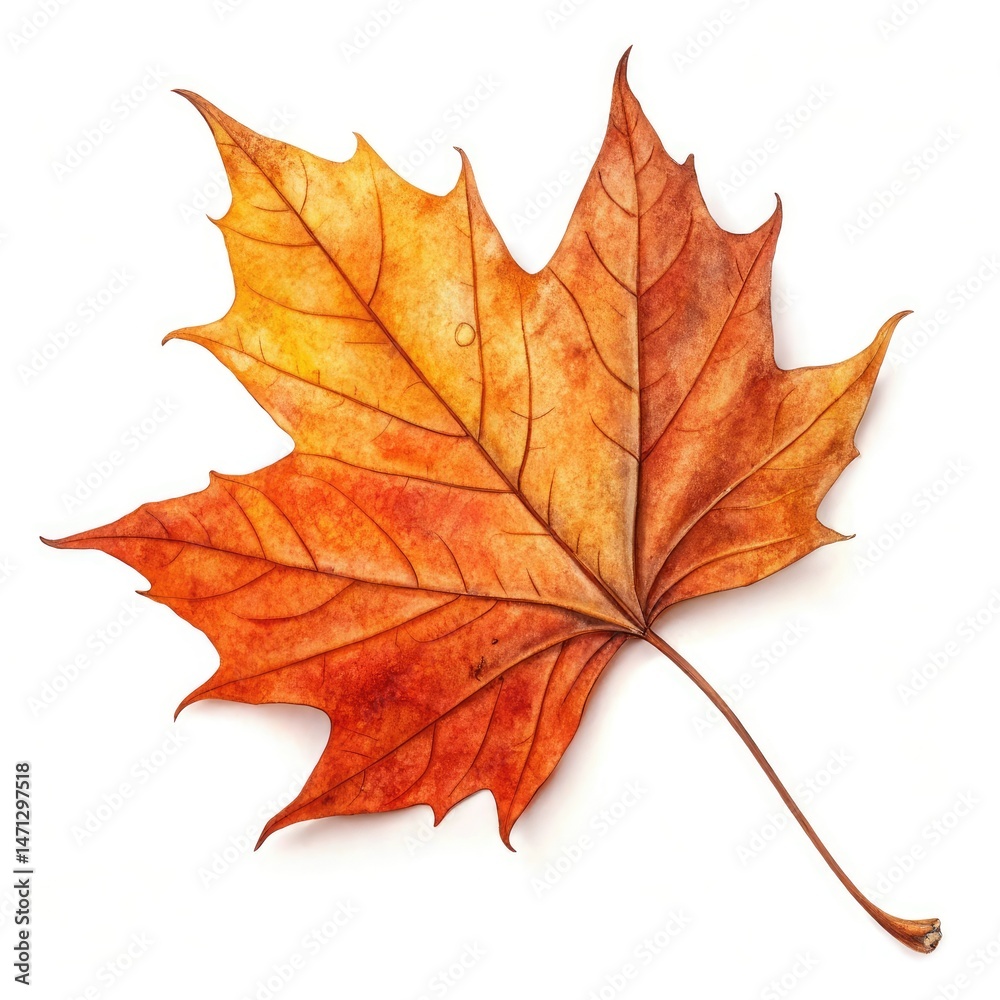 Fototapeta premium maple leaf isolated on white