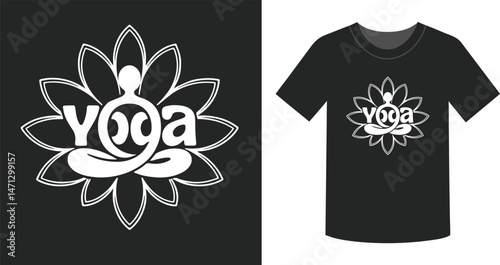 Yoga Mandala Design T-Shirt – Spiritual Art Print for Mindfulness & Wellness Lovers