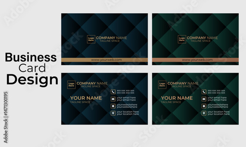 Modern Business Card - Creative and Clean Business Card Template, Set of modern business card print templates, Personal visiting card with company logo, Vector illustration, Stationery design.