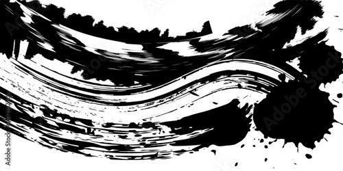 Straight and wave paint line set. Thin to thick sketch brush stroke collection. Rough charcoal curved stripes for highlight, underline, emphasis. Vector hand drawn long and short crayon chalk strips