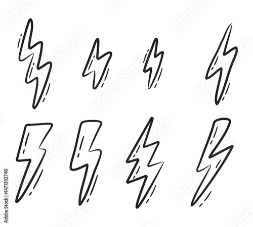 Lightening doodle vector