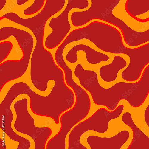 Abstract Red Orange Swirl Pattern Dynamic Energy Bold Modern Design Vibrant Hues Smooth Curves