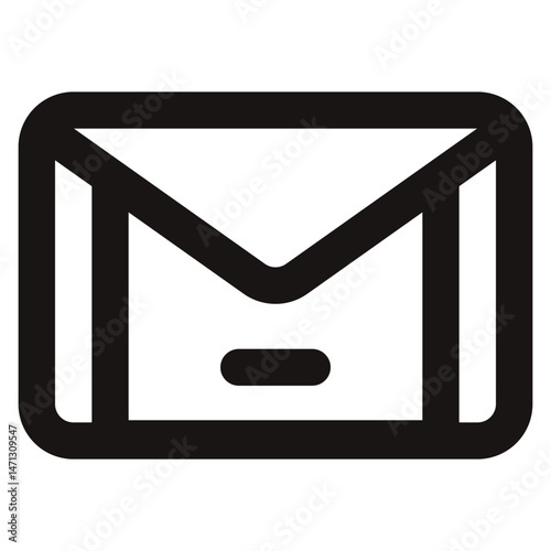 Mail Icon – Minimalist Outline Icon Style, Email and Message Symbol for Communication and Contact