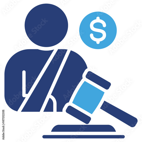 Tort Law Two Color Icon