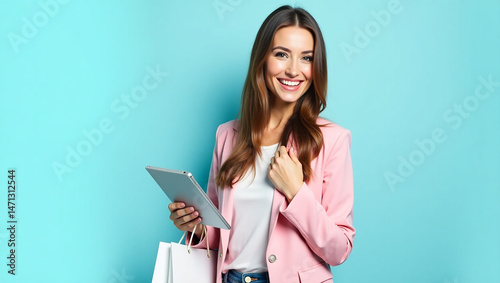 A woman in a pink jacket is looking at the camera.