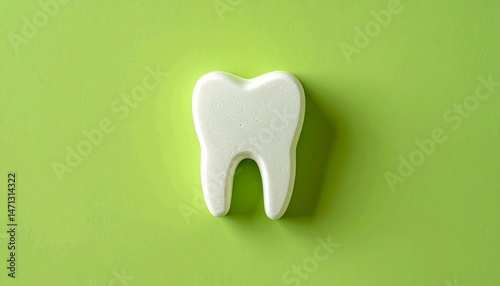 teeth vector on green background