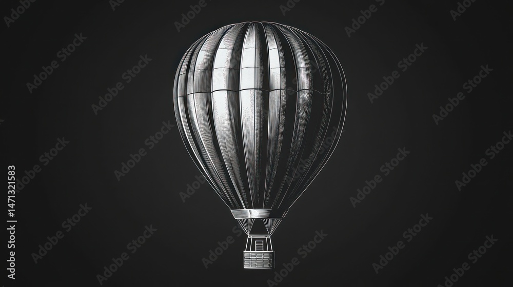 Fototapeta premium Vintage Hot Air Balloon