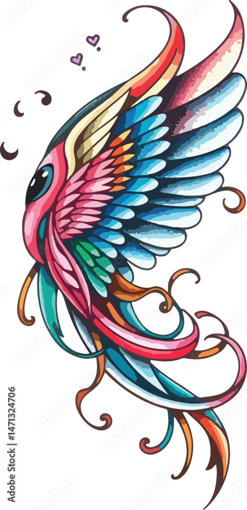 Obraz premium abstract background with a bird