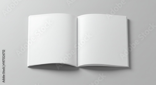 Blank Book Mockup Open White Booklet for Design Presentation