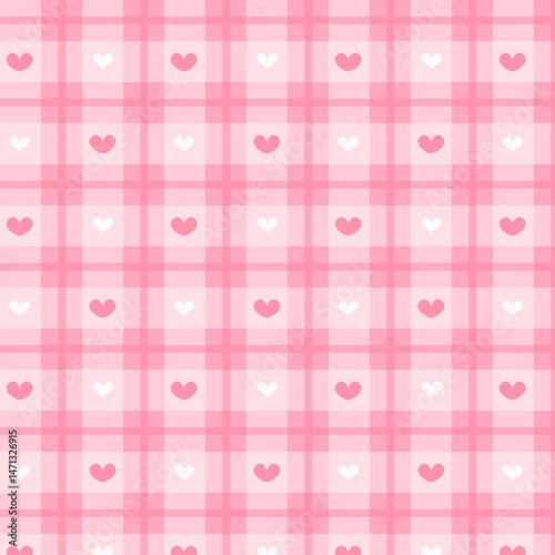 Heart Pattern Background, Romantic Love Design, Valentine’s Day, Cute Pink Hearts