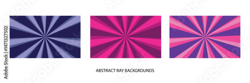 Colorful Abstract Ray Burst Background Collection
