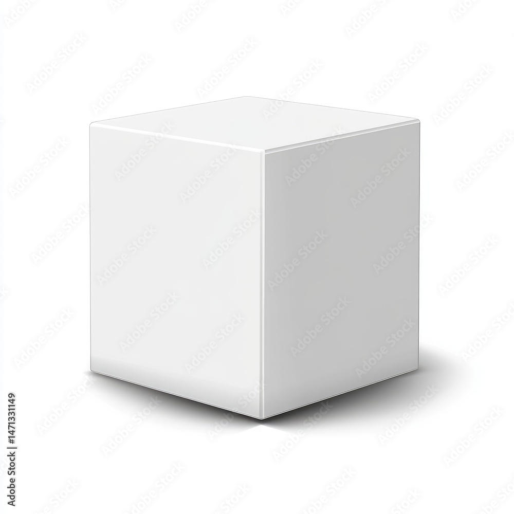 A simple, blank, white cube A simple, blank, white cube